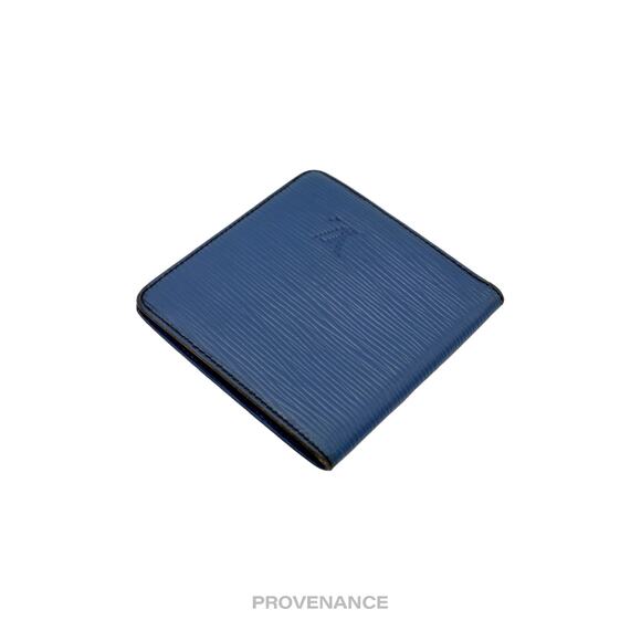🔴 Louis Vuitton MALLETIER 6CC Bifold Wallet Toledo Blue Epi - Picture 4 of 9